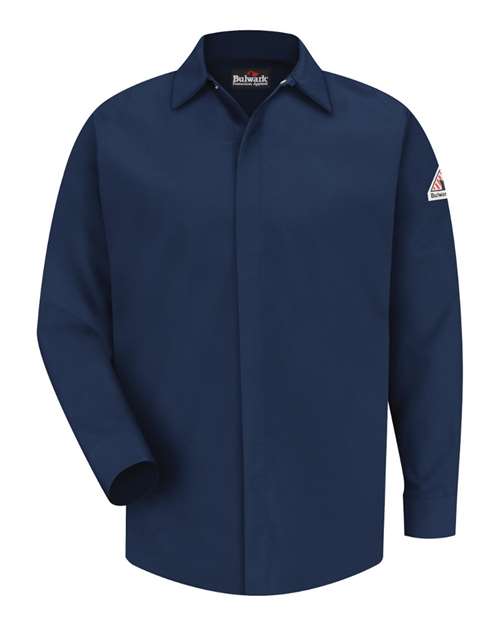 Bulwark Men's Tall Concealed-Gripper Pocketless Work Shirt