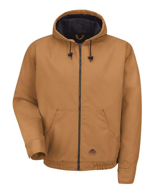 Men's Blended Duck Zip-Front Hooded Jacket