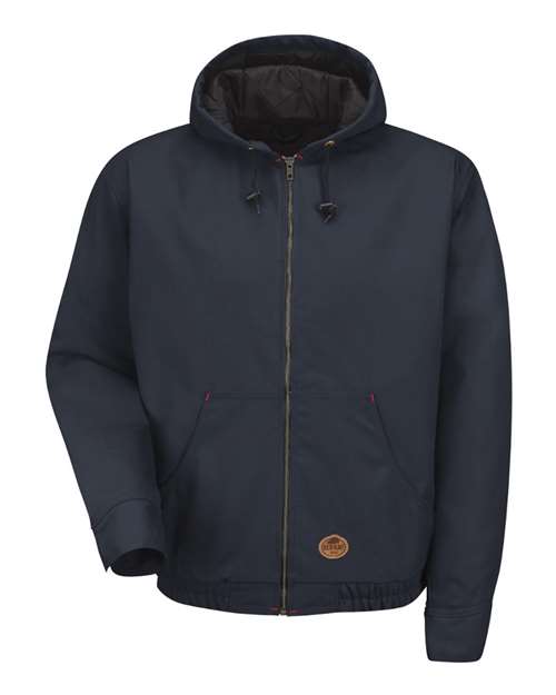 Red Kap Men's Blended Duck Zip-Front Hooded Jacket