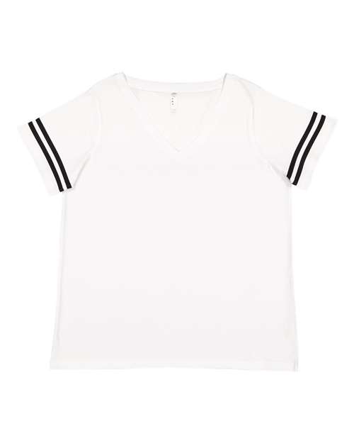 Live & Tell by LAT Women's Curvy Collection Vintage Football Tee