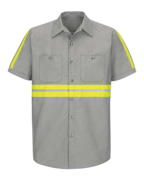Red Kap Men's Tall Enhanced Visibility Industrial Work Shirt