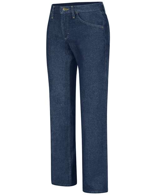 Red Kap Women's Straight Fit Jeans — Prewashed Indigo - Unhemmed — Front