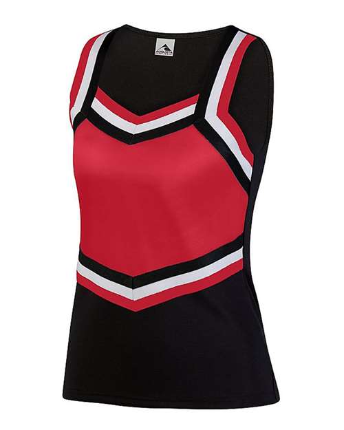 Augusta Sportswear Girls' Pike Cheer Shell — Black/ Red/ White — Side