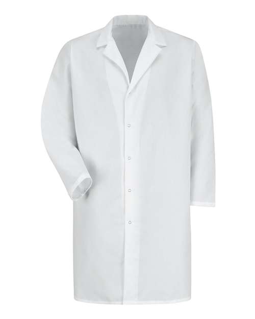 Red Kap Unisex Lab Coat with Gripper — White — Front