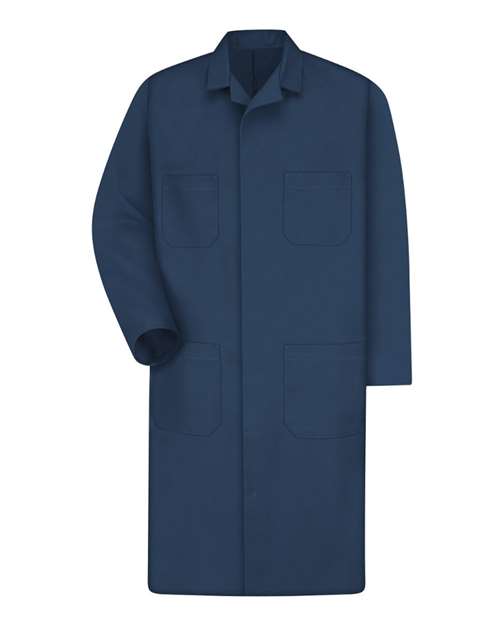 Red Kap Unisex Extended Sizes Shop Coat — Navy — Front