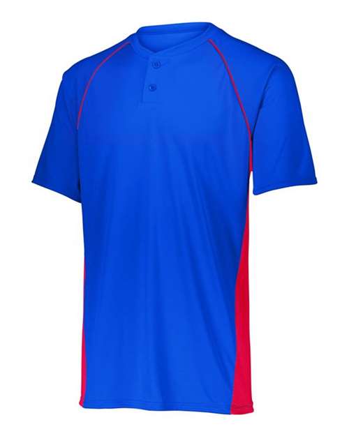Augusta Sportswear Youth Limit Jersey — Royal/ Red — Side