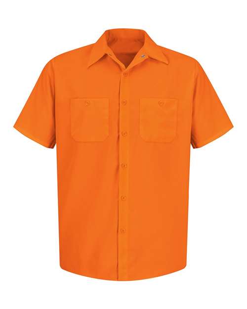 Red Kap Men's Tall Enhanced Visibility Short Sleeve Work Shirt