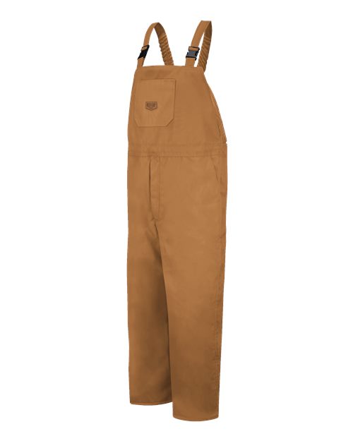 Red Kap Men's Insulated Blended Duck Bib Overall — Brown Duck — Front