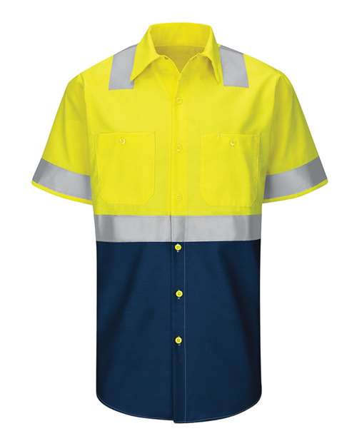 Red Kap Men's Tall Enhanced & Hi-Visibility Work Shirt