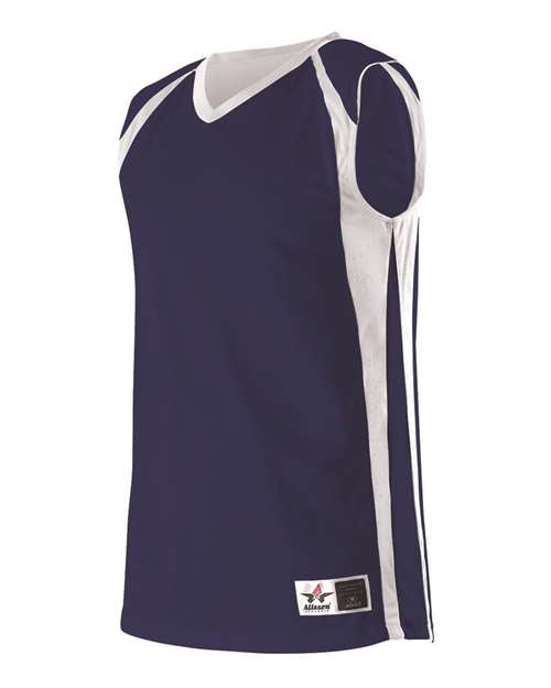 Alleson Athletic Men's Reversible Basketball Jersey — Navy/ White — Side