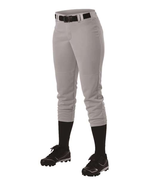 Girls' Fastpitch Softball Pants with Belt Loops
