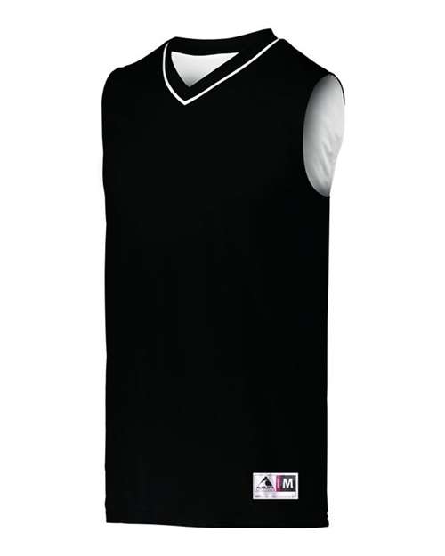 Augusta Sportswear Men's Reversible Two Color Jersey — Black/ White — Side