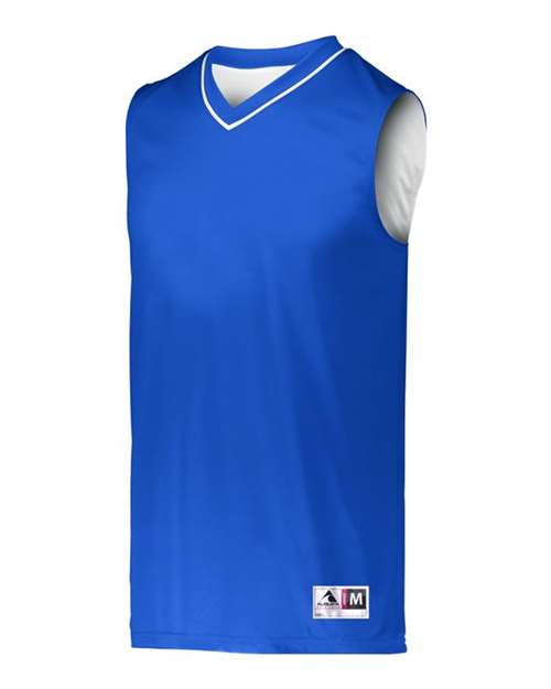 Augusta Sportswear Youth Reversible Two Color Jersey — Royal/ White — Side