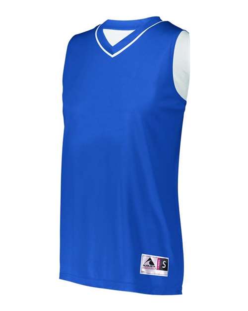 Augusta Sportswear Women's Reversible Two Color Jersey — Royal/ White — Side