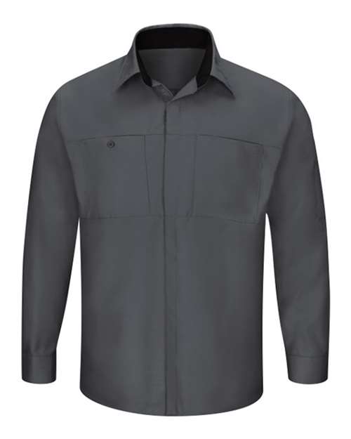Red Kap Men's Tall Performance Plus Long Sleeve Shirt with OilBlok Technology