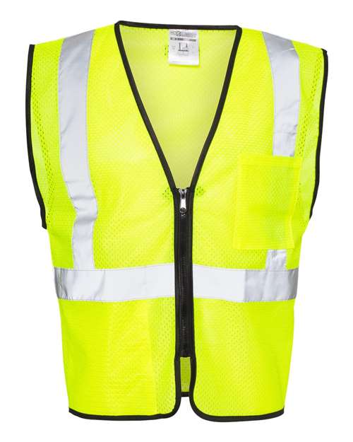 Kishigo Unisex Double-Pocket Zippered Economy Class 2 Vest