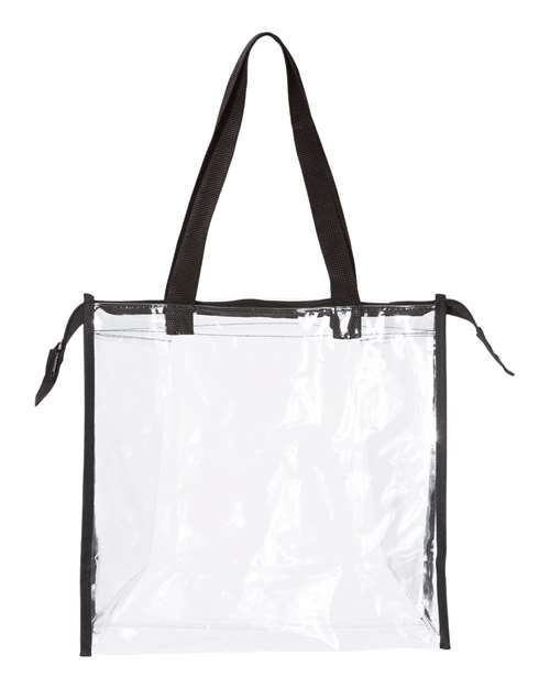 OAD OAD Clear Zippered Tote with Full Gusset