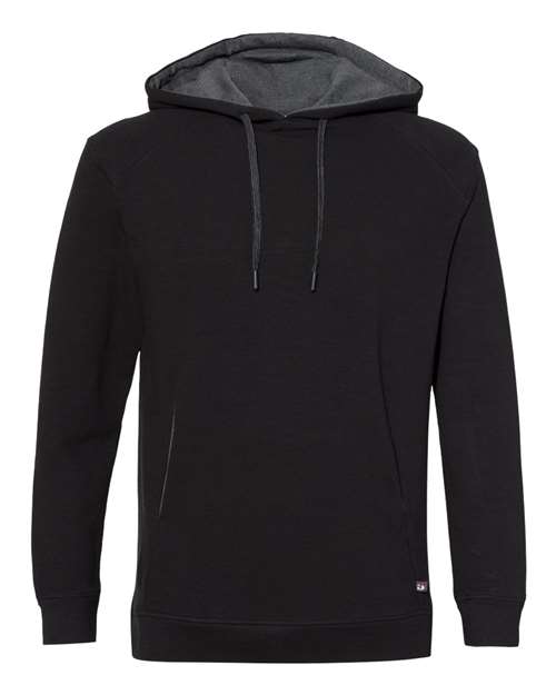 Badger Men's FitFlex French Terry Hooded Sweatshirt — Black — Front