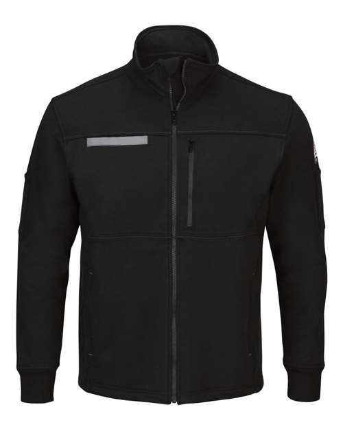Bulwark Men's Zip Front Fleece Jacket-Cotton /Spandex Blend