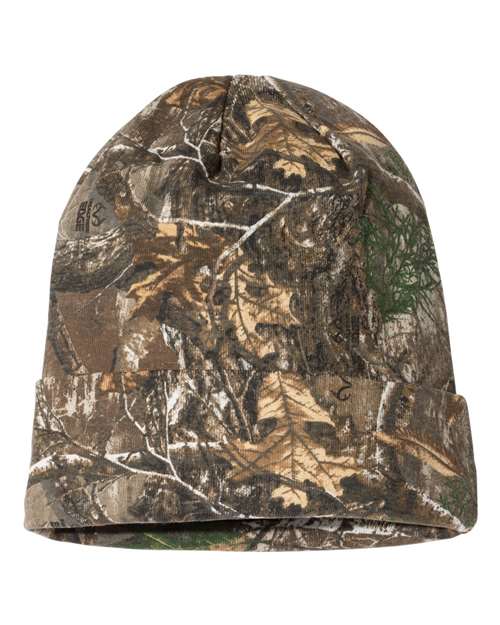 Kati 12" Licensed Camo Cuffed Beanie — Realtree Edge — Front