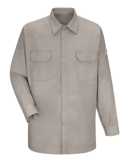 Bulwark Men's Welding Work Shirt — Silver Grey — Front