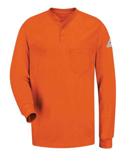 Men's Long Sleeve Tagless Henley Shirt