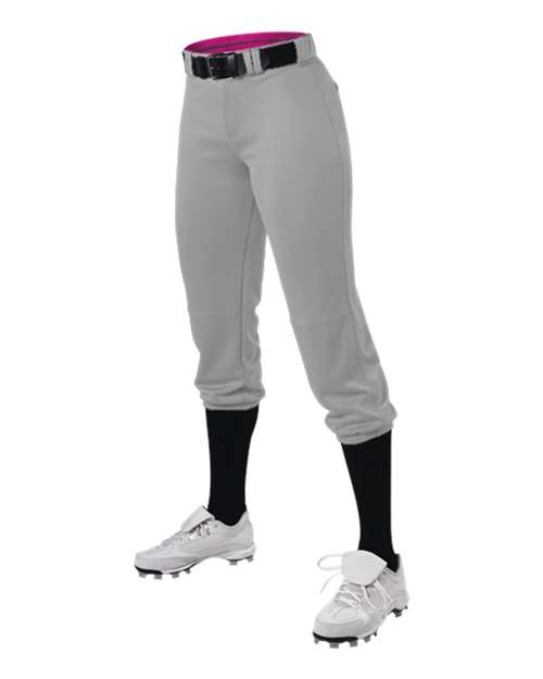 Girls' Premium Fastpitch Softball Pants with Belt Loops