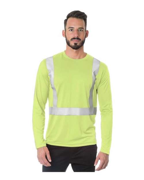 Bayside Unisex USA-Made Hi-Visibility Long Sleeve Performance T-Shirt —