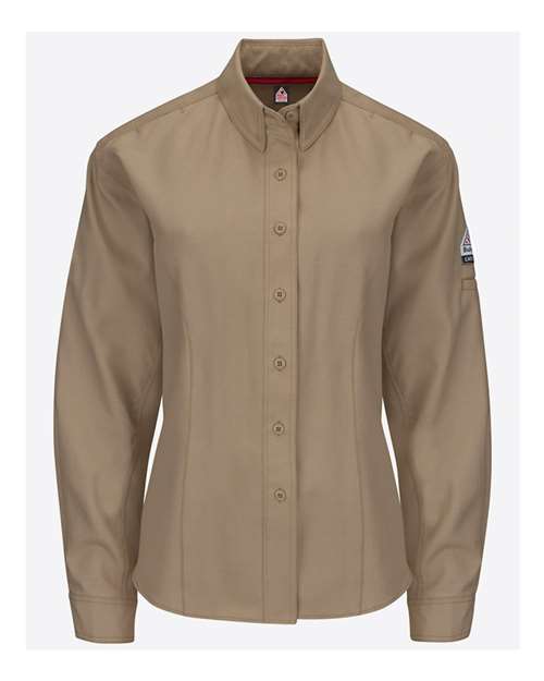 Bulwark Women's iQ Series® Endurance Long Sleeve Shirt — Khaki — Front