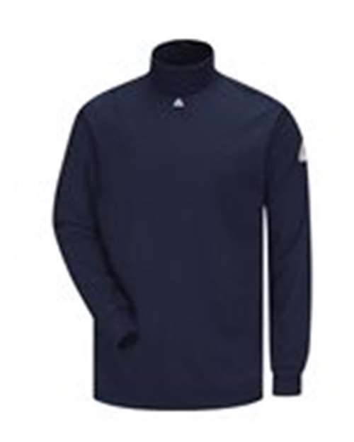 Bulwark Men's Tall Tagless Mock TurtleNeck EXCEL FR — Navy — Front