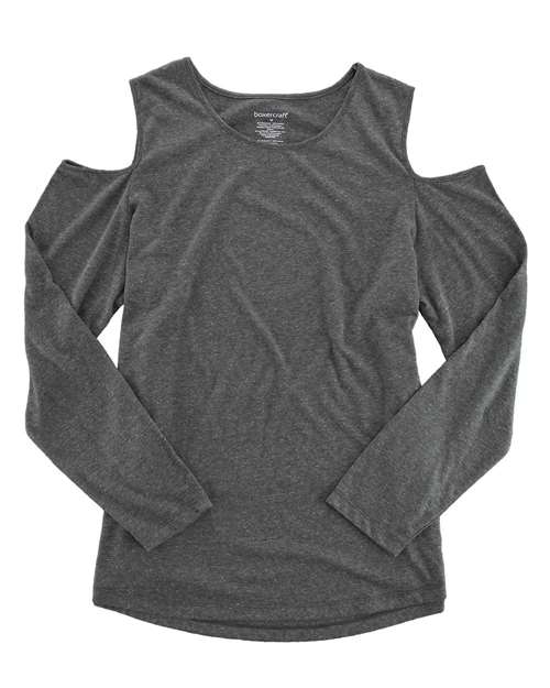Boxercraft Women's Cold Shoulder Long Sleeve T-Shirt —