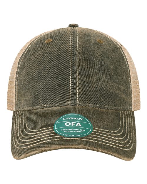 LEGACY Old Favorite Trucker Cap — Black/ Khaki — Front