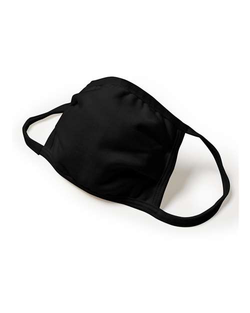 Hanes Youth X-Temp™ 2-Ply Face Mask — Black — Direct side