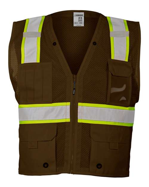 Unisex EV Series® Enhanced Visibility Multi-Pocket Mesh Vest