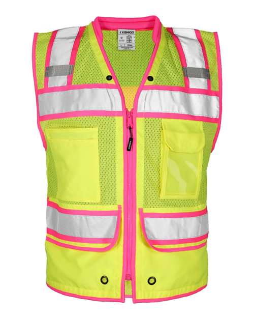 Kishigo Men's Color Contrast High Performance Surveyors Vest