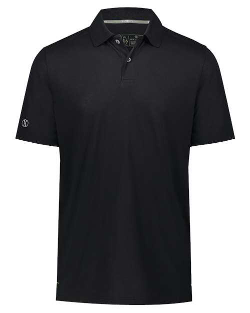 Holloway Men's Repreve® Eco Polo — Black — Front