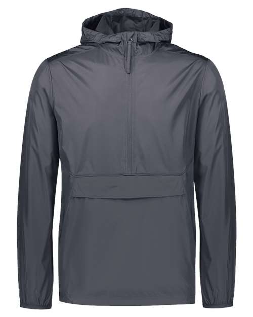 Holloway Men's Packable Quarter-Zip Jacket — Carbon — Front