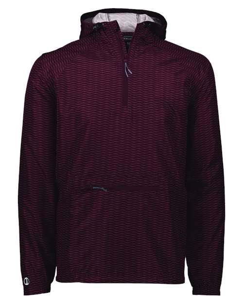 Holloway Men's Range Hooded Packable Quarter-Zip Jacket