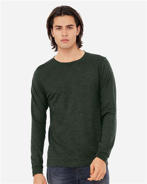 BELLA + CANVAS Heather CVC Long Sleeve Tee