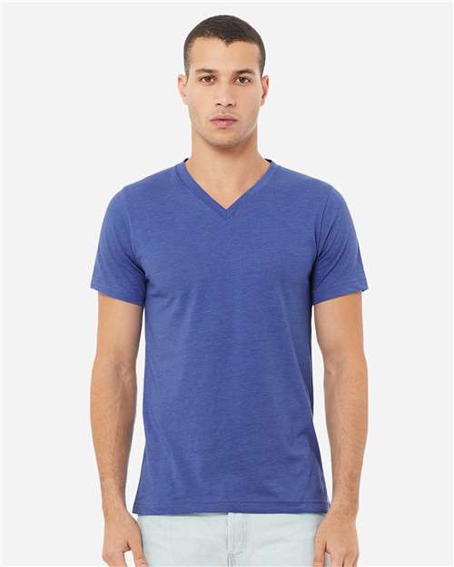 BELLA + CANVAS Unisex Heather CVC V-Neck Tee
