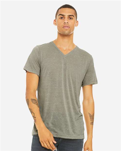 BELLA + CANVAS Unisex Textured Jersey V-Neck Tee