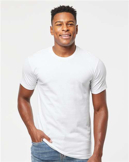 Tultex Unisex Fine Jersey T-Shirt — White — On model · front