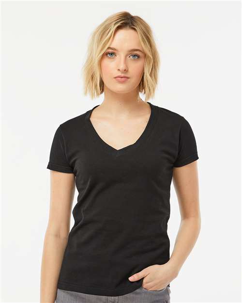 Tultex Women's Fine Jersey V-Neck T-Shirt