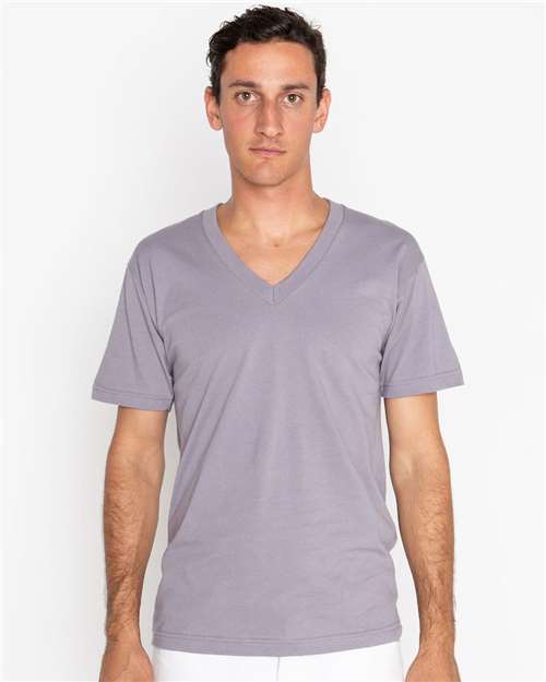 Unisex USA-Made Fine Jersey V-Neck T-Shirt
