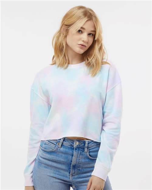Independent Trading Co. Women's Lightweight Crop Crewneck Sweatshirt