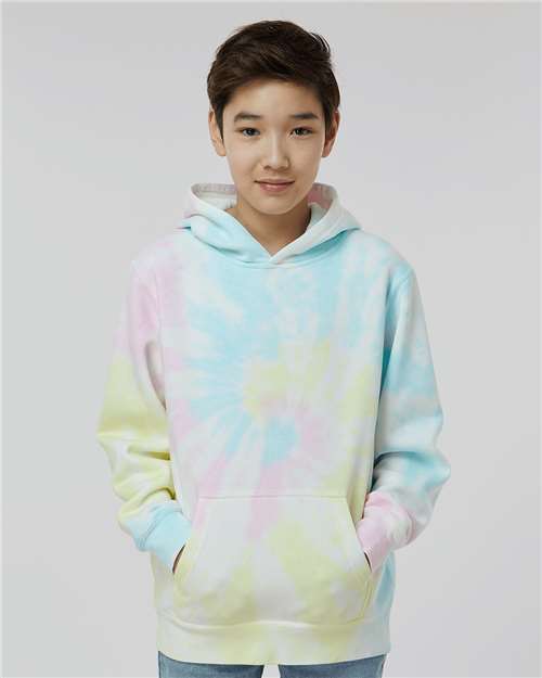 Independent Trading Co. Youth Midweight Tie-Dyed Hooded Sweatshirt