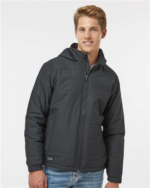 DRI DUCK Men's Quantum Puffer Jacket — Graphite — On model · front