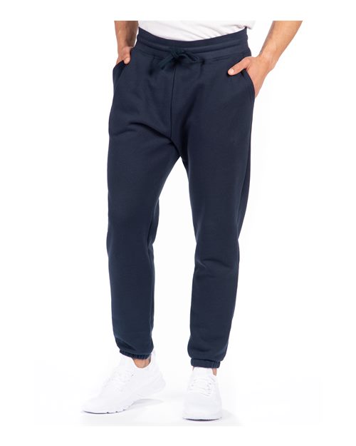 Next Level Unisex Fleece Sweatpants — Midnight Navy — On model · front