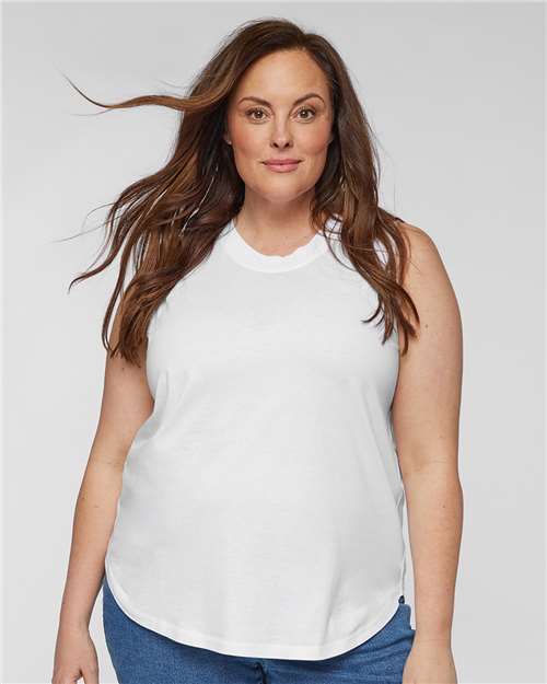 Live & Tell by LAT Women's Curvy Relaxed Fine Jersey Tank