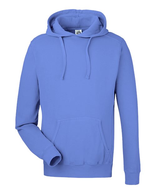 J. America Unisex Pigment-Dyed Fleece Hooded Sweatshirt